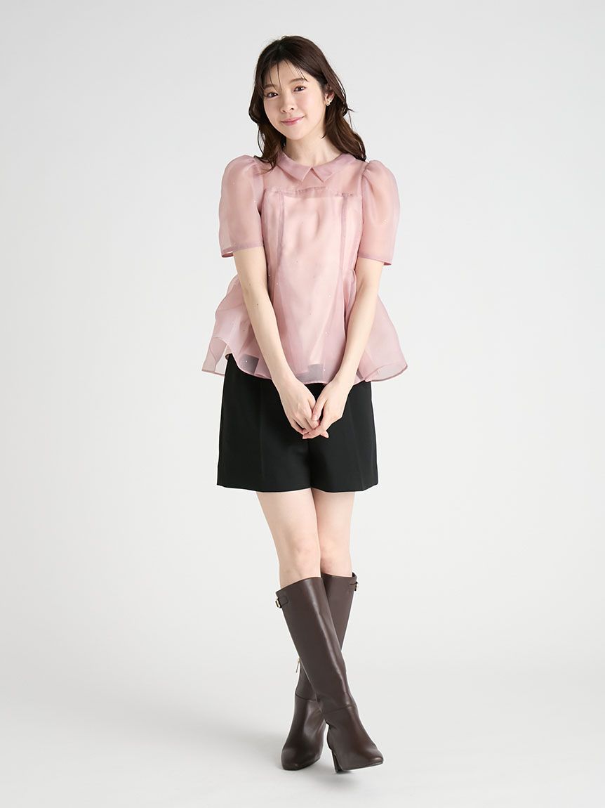 ビジューペプラムブラウス(ブラウス・シャツ)｜TOPS（トップス