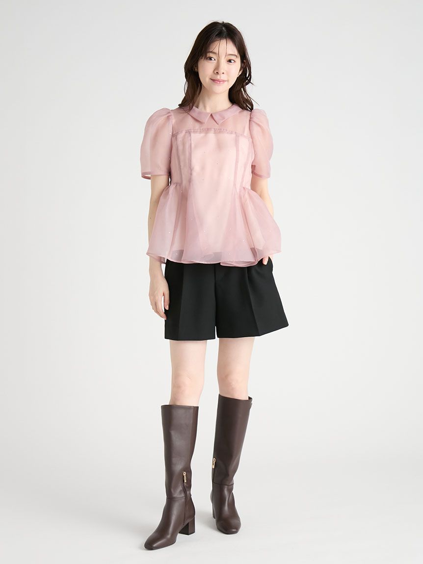 洗える】ビジューペプラムブラウス(シャツ・ブラウス)｜TOPS｜CELFORD