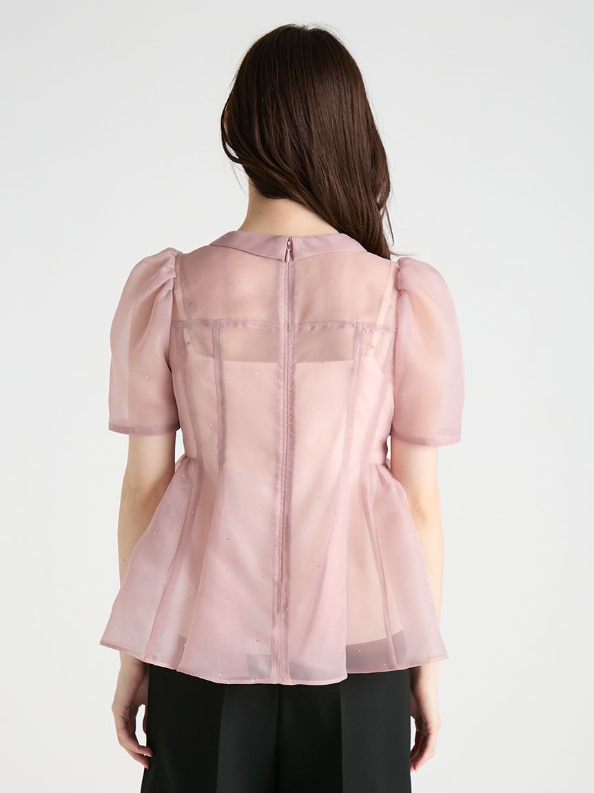 ビジューペプラムブラウス(ブラウス・シャツ)｜TOPS（トップス
