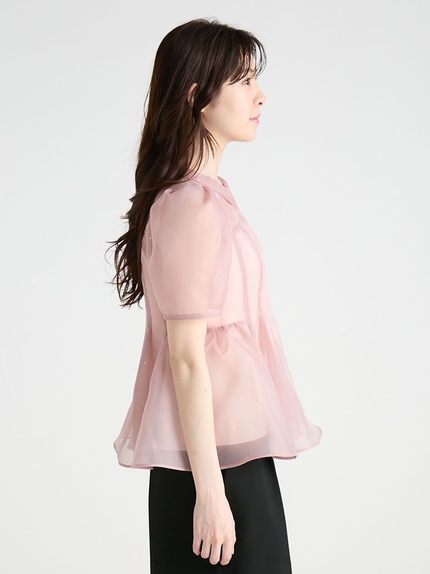 洗える】ビジューペプラムブラウス(シャツ・ブラウス)｜TOPS｜CELFORD