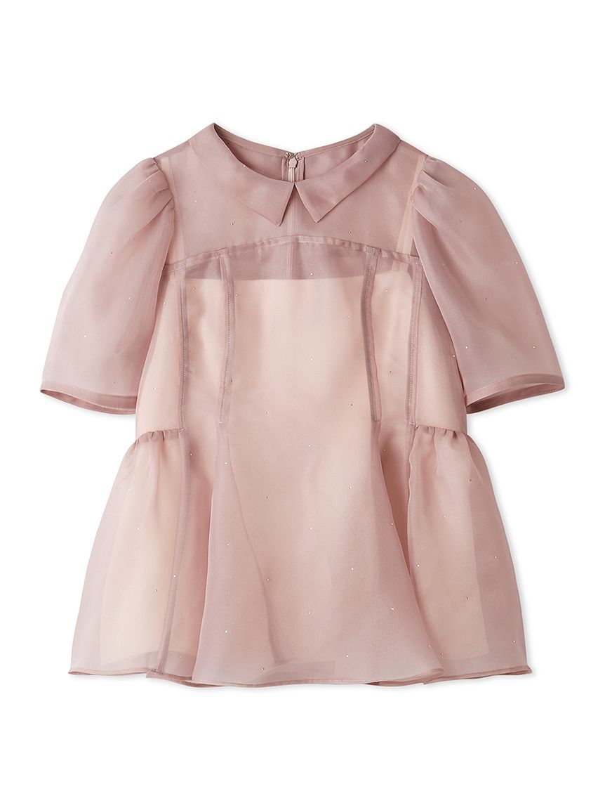 洗える】ビジューペプラムブラウス(シャツ・ブラウス)｜TOPS｜CELFORD