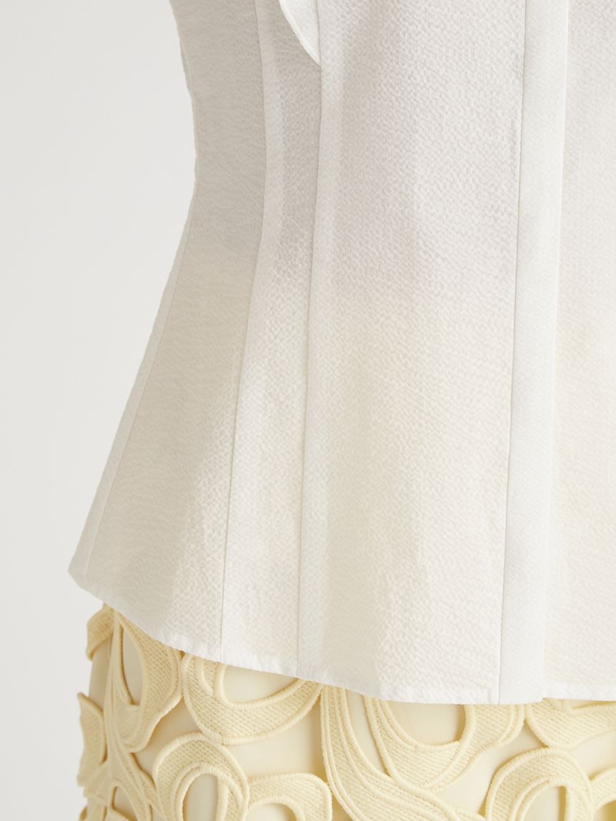 洗える】フロントリボンパフスリーブブラウス(シャツ・ブラウス)｜TOPS 