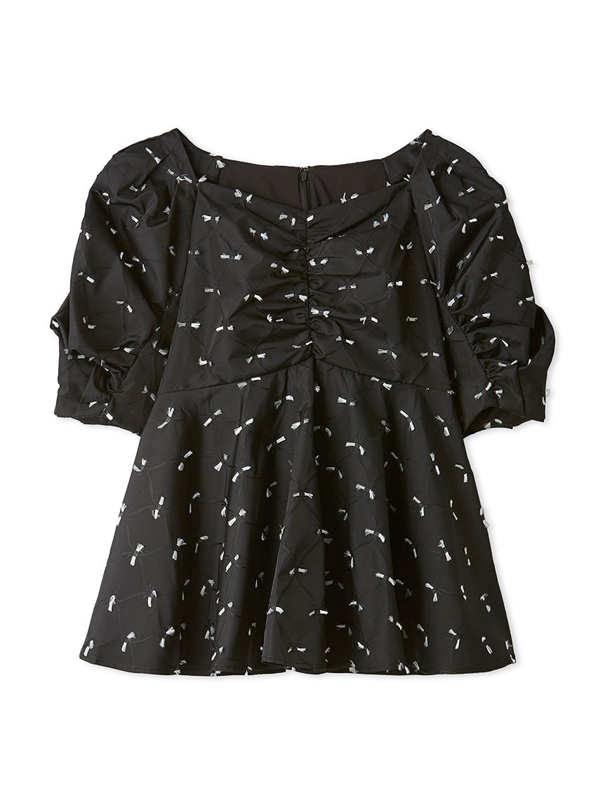 リボンジャガードチュニック(ブラウス・シャツ)｜TOPS（トップス