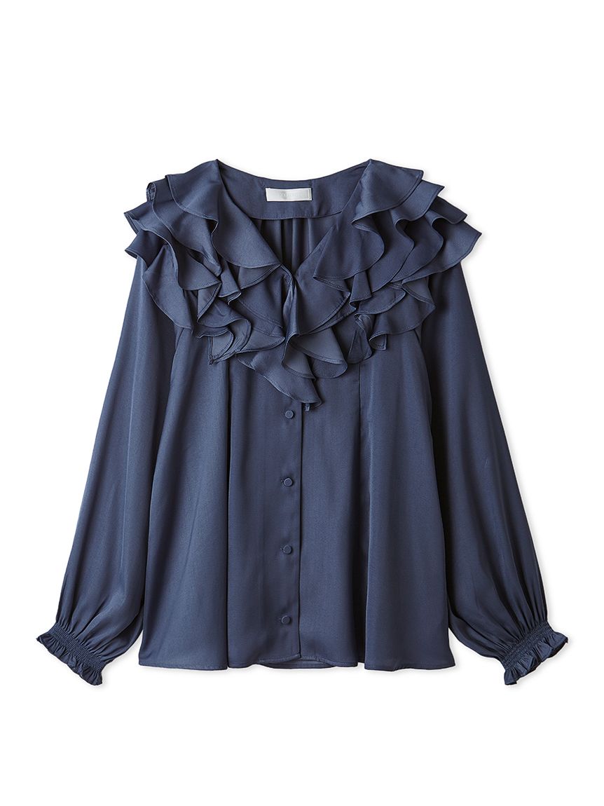 洗える】ラッフルフリルブラウス(ブラウス・シャツ)｜TOPS（トップス