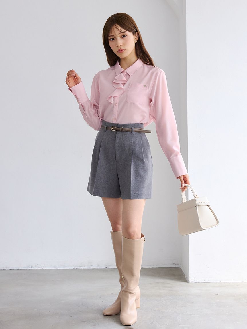 洗える】アシメフリルシャツ(ブラウス・シャツ)｜TOPS（トップス