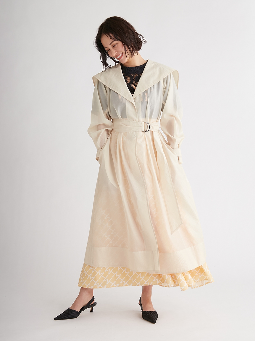 HANAE MORI×CELFORDコラボ】 オーガンジーセーラーコート(コート 