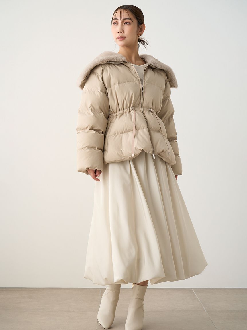 ファー衿付き中綿コート新品未使用 CELFORD セルフォード ファー衿付き中綿コート MOC 36