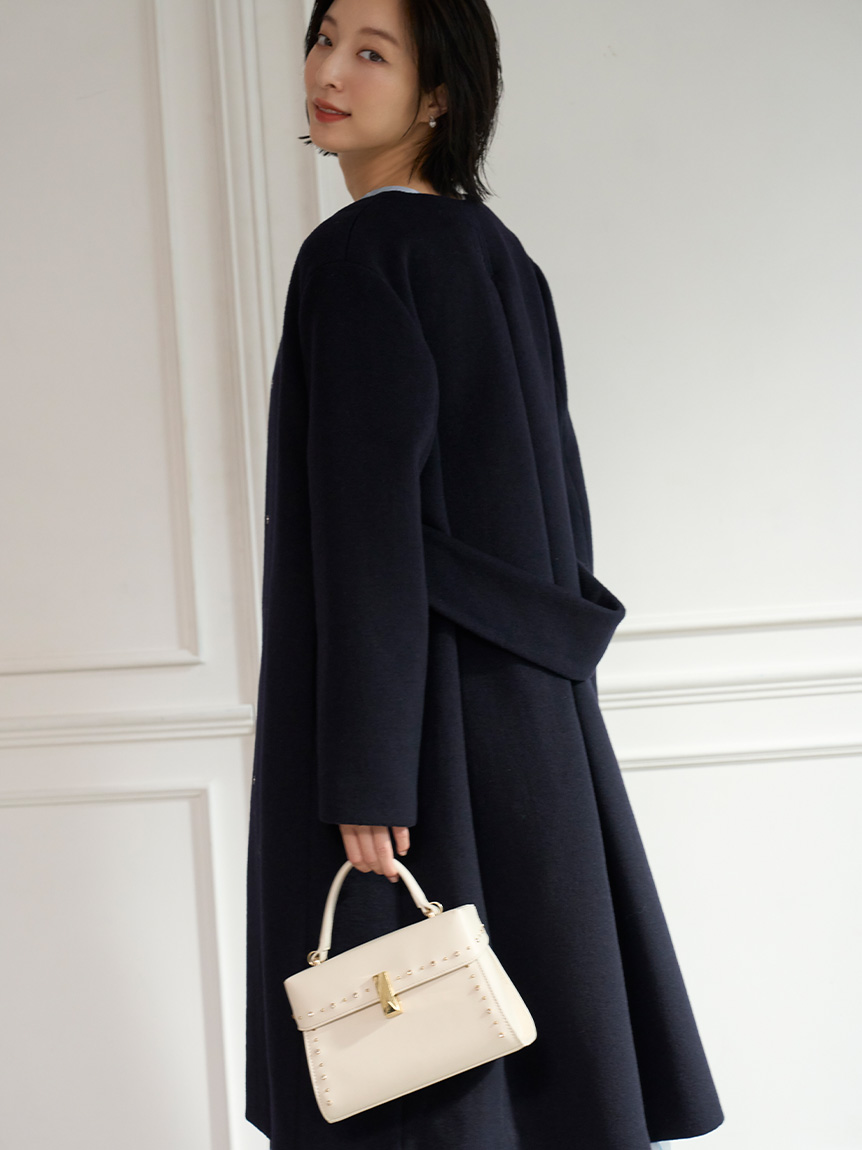 カシミヤ混ノーカラーコート(コート)｜OUTER（アウター）｜CELFORD