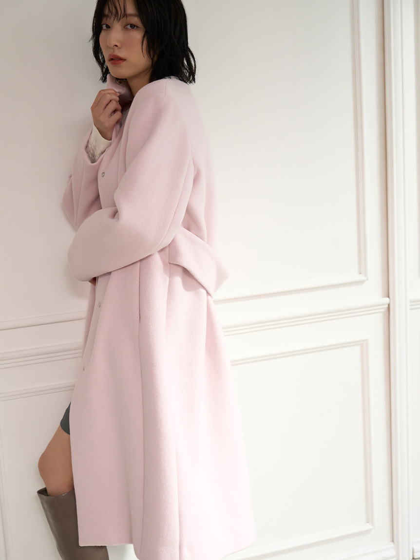 カシミヤ混ノーカラーコート(コート)｜OUTER（アウター）｜CELFORD