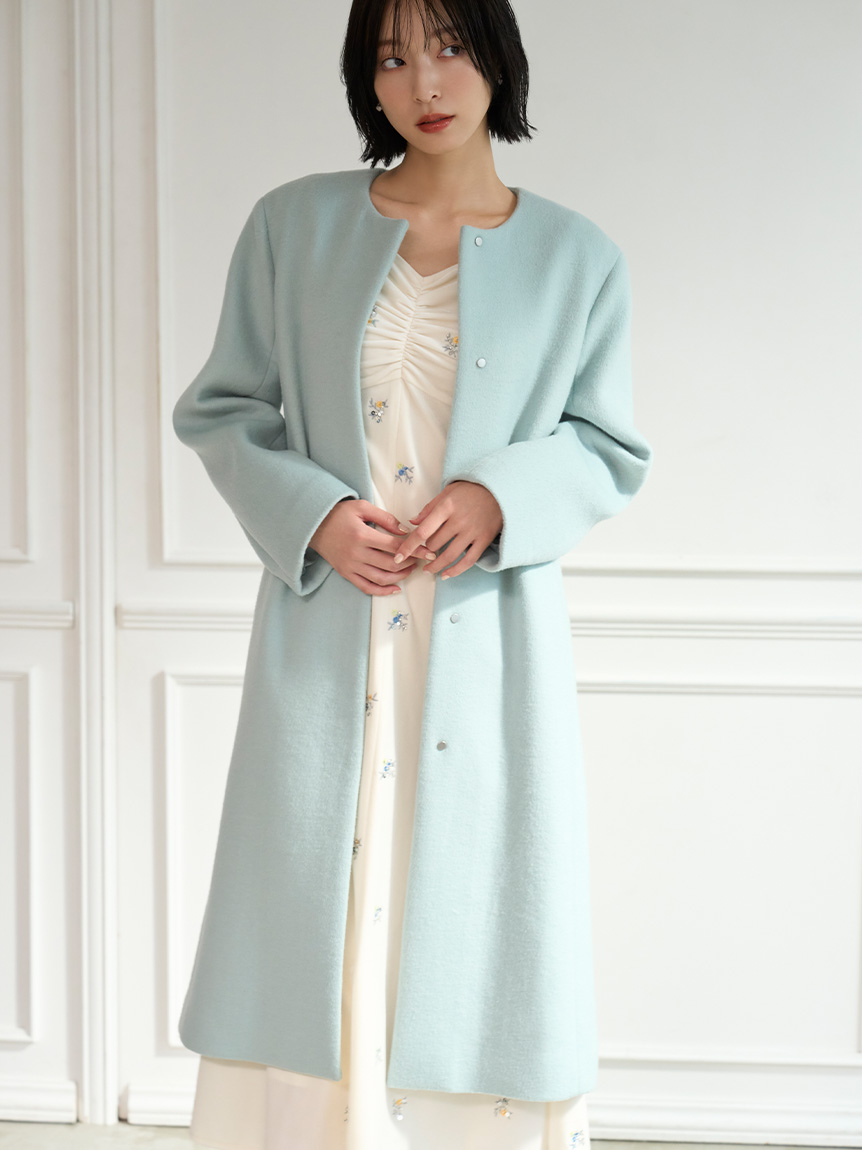 セルフォード　カシミヤ混ノーカラーコート カシミヤ混ノーカラーコート | セルフォード(CELFORD) | マルイ