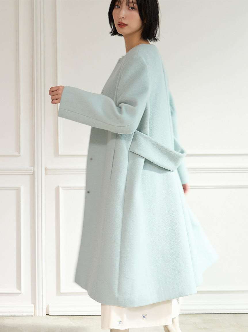 最終値下げ！タグ付き新品未使用セルフォード　カシミヤ混ノーカラーコート38 カシミヤ混ノーカラーコート | セルフォード(CELFORD) | マルイ