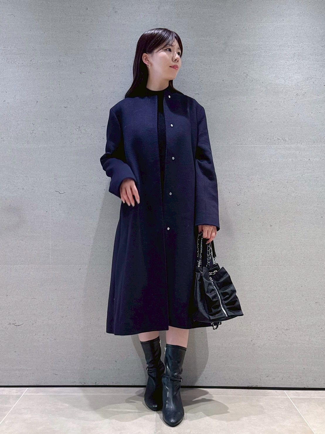 ✨極美品✨ セルフォード ノーカラーコート カシミヤ混 近年モデル 金ボタン M カシミヤ混ノーカラーコート(コート)｜OUTER（アウター