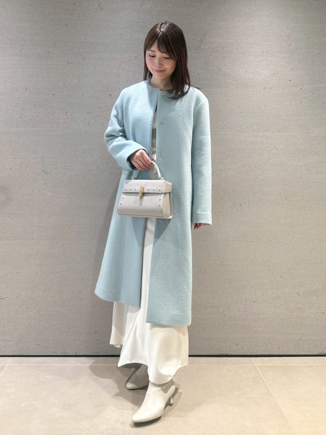 ✨極美品✨ セルフォード ノーカラーコート カシミヤ混 近年モデル 金ボタン M カシミヤ混ノーカラーコート(コート)｜OUTER（アウター