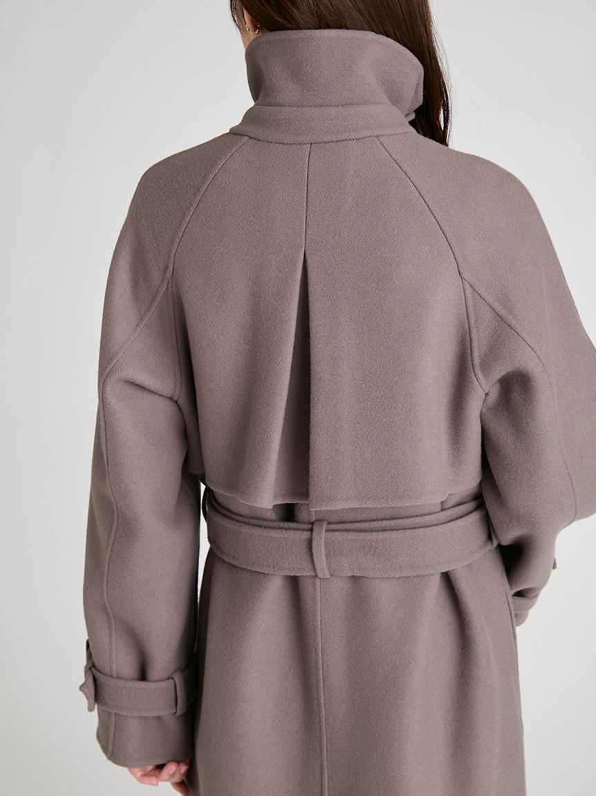 【新品】CELFORD ウール混ロングトレンチコート IVR 38 ウール混ロングトレンチコート(コート)｜OUTER（アウター