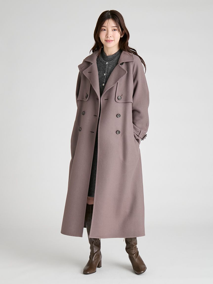 CELFORD ウール混ロングトレンチコート　レッド CELFORD WOOL TRENCH COAT | セルフォード | CELFORD Official Brand Site