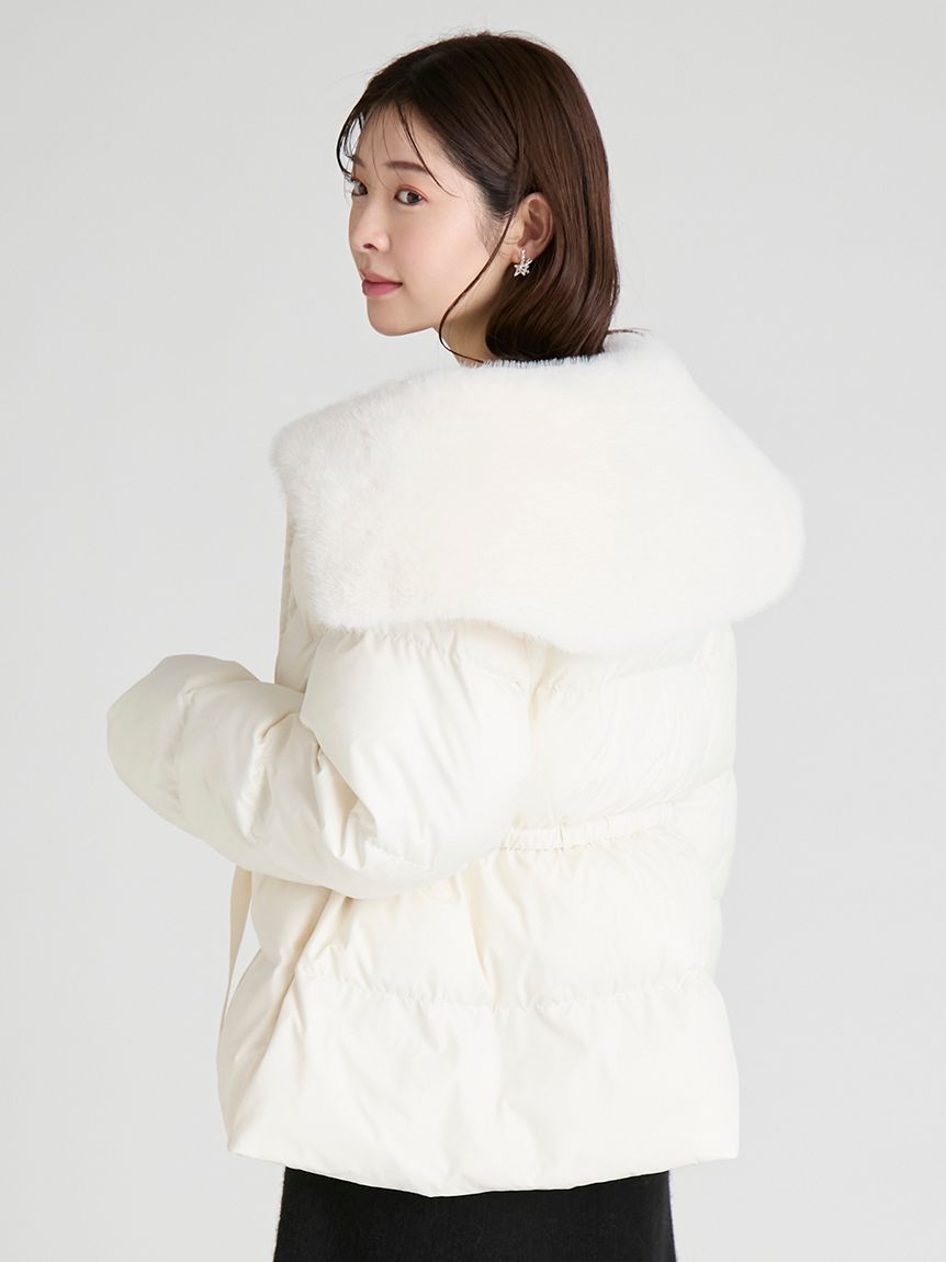 CELFORD セルフォード ショートコートホワイト CELFORD（セルフォード）の「ビッグカラーショートコート