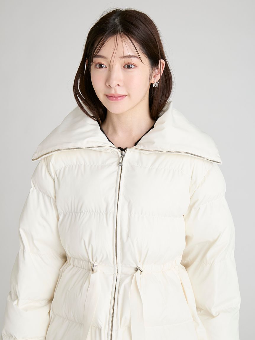 撥水加工】ファー襟付きキルティングショートコート(コート