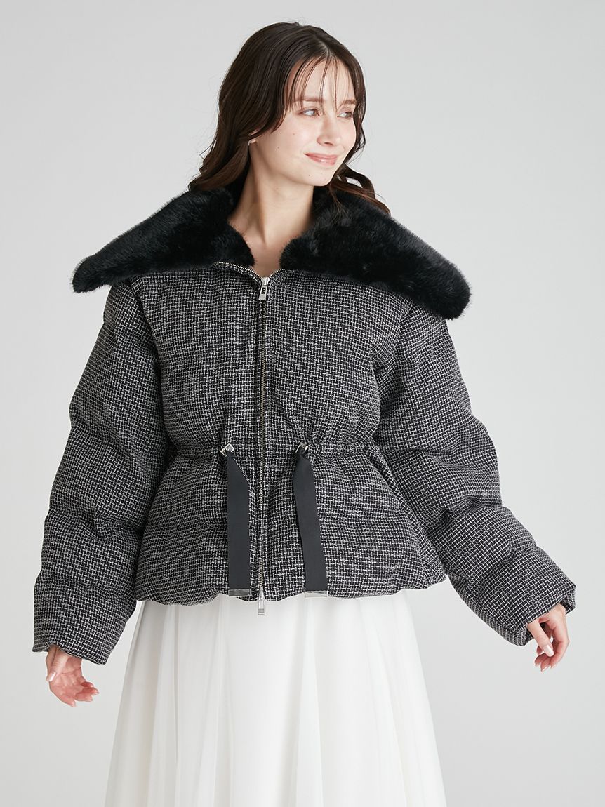 新品❤️スコットクラブ ファー付きレザージャケット/ショートコート 襟付き 羊革 新品❤️スコットクラブ ファー付きレザージャケット/ショートコート