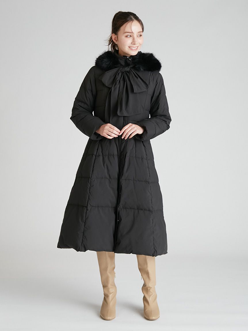 33℃ ブラック　ダウン　フレア　バックリボン　ベスト 33℃ ブラック ダウン フレア バックリボン ベスト 【公式通販】