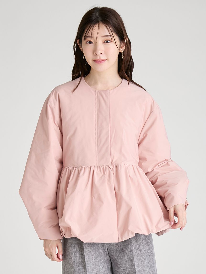 薄中綿ペプラムノーカラーコート(コート)｜OUTER（アウター）｜CELFORD