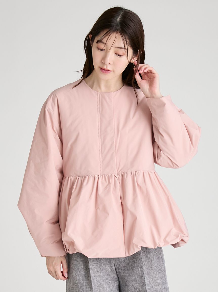 薄中綿ペプラムノーカラーコート(コート)｜OUTER（アウター）｜CELFORD