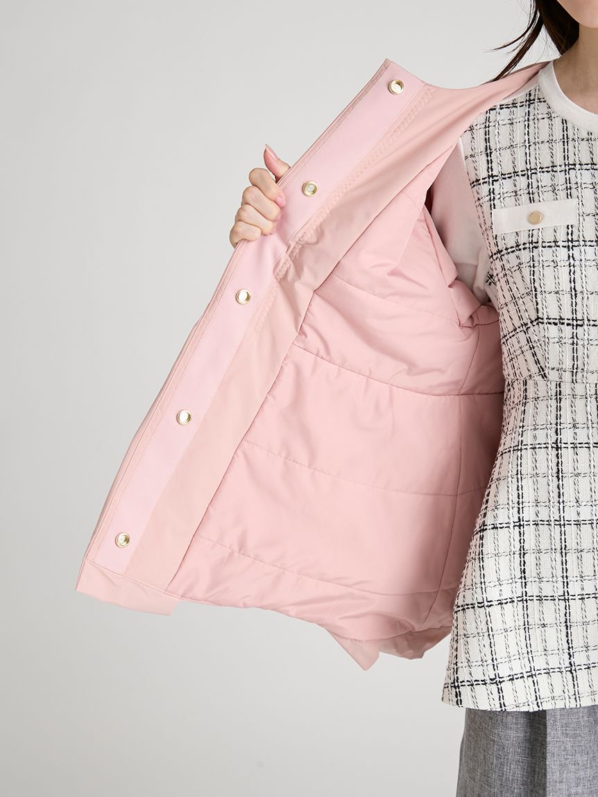 美品♡ テッドベイカー ペプラム ノーカラージャケット 裏地花柄 春色 ピンク 美品♡ テッドベイカー ペプラム ノーカラージャケット 裏地花柄 春色