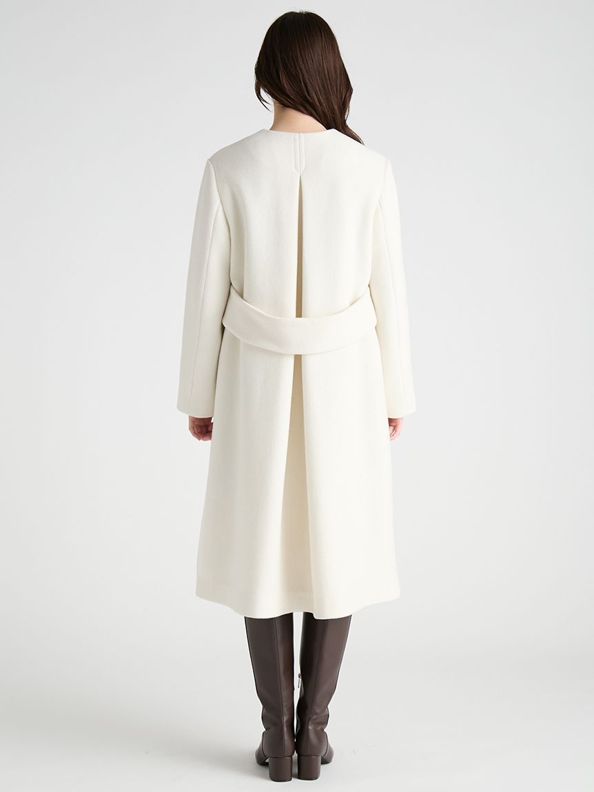 カシミヤ混ノーカラーコート(コート)|OUTER(アウター)|CELFORD カシミヤ混ノーカラーコート(コート)|OUTER(アウター)|CELFORD