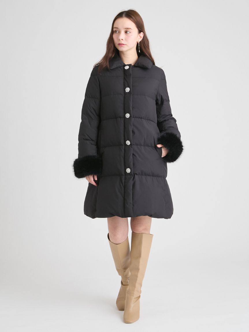 WEB・一部店舗限定】ファースリーブダウンコート(コート)｜OUTER
