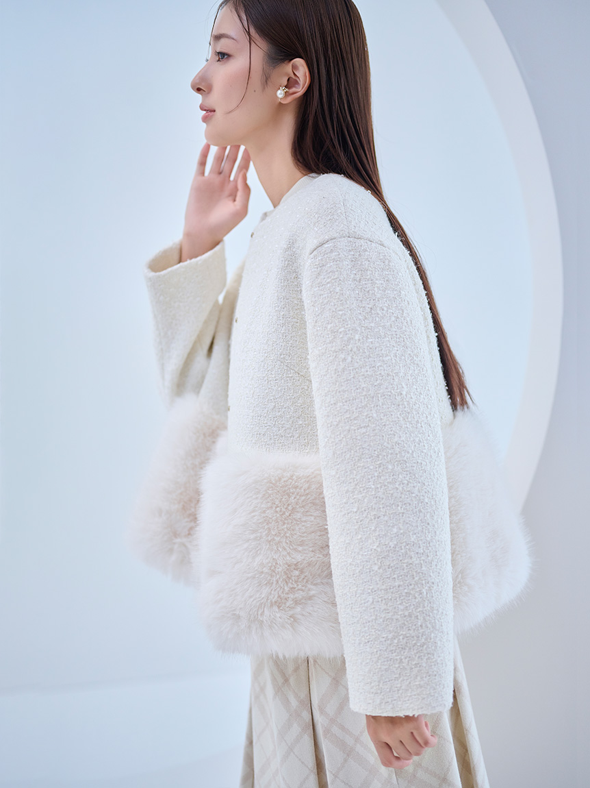CELFORD セルフォード 裾ファーブルゾン OWHT 36 裾ファーブルゾン(ジャケット・ブルゾン)｜OUTER（アウター