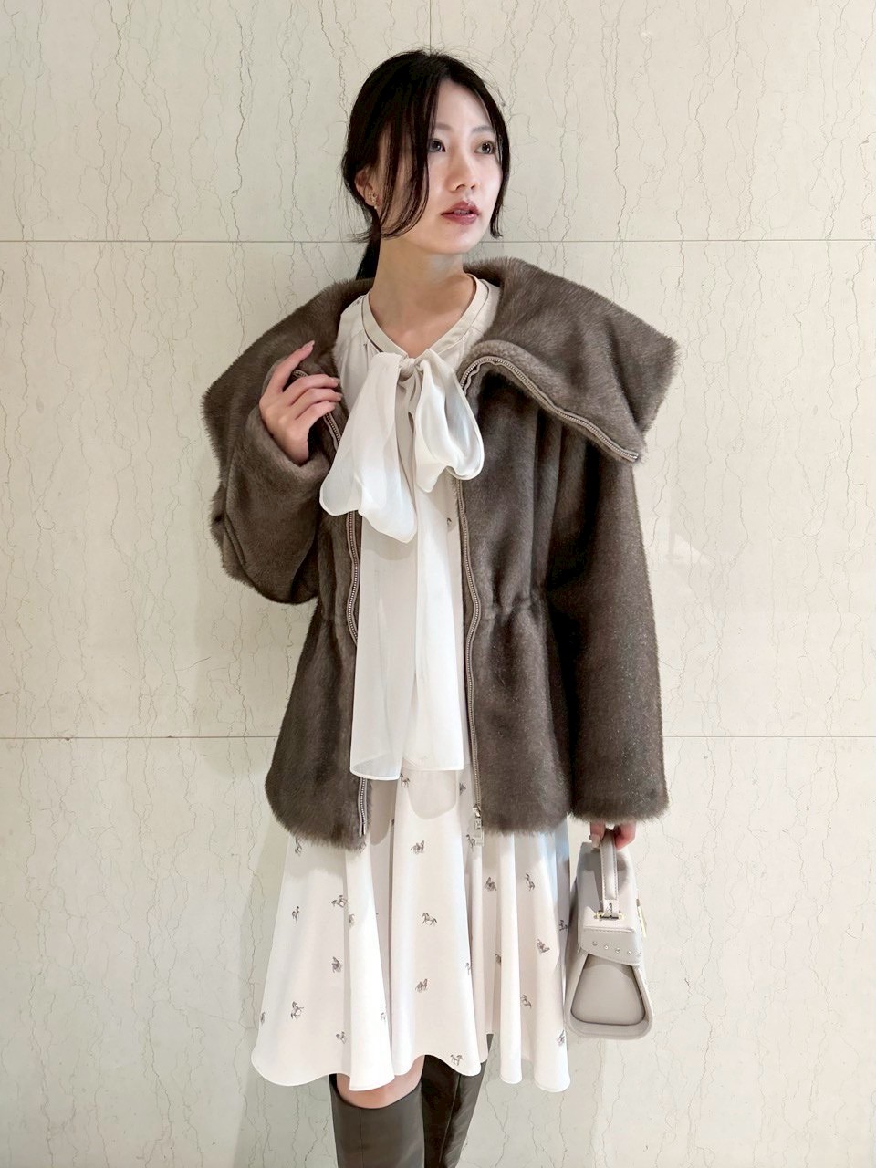 EPICA ホワイトファーコート オープンフロント EPICA ホワイトファーコート オープンフロント