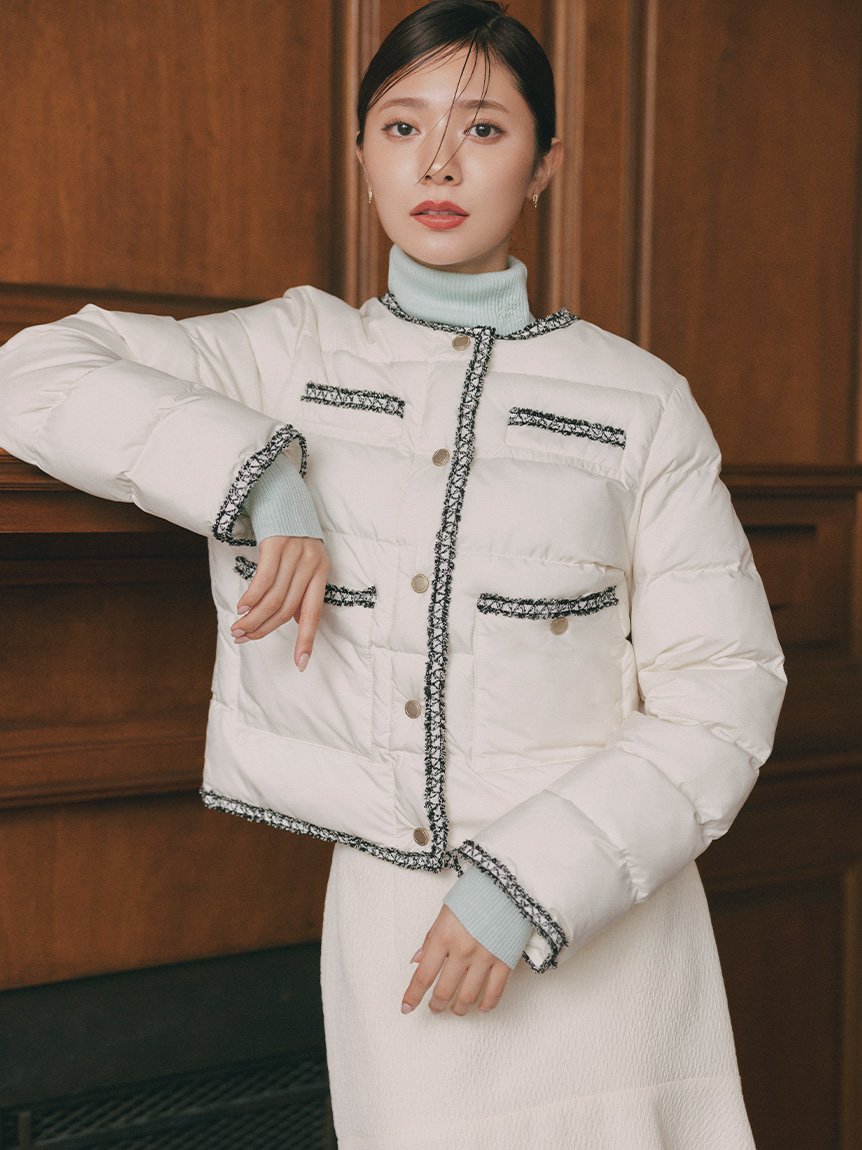 トリムデザインキルティングジャケット(ジャケット・ブルゾン)｜OUTER