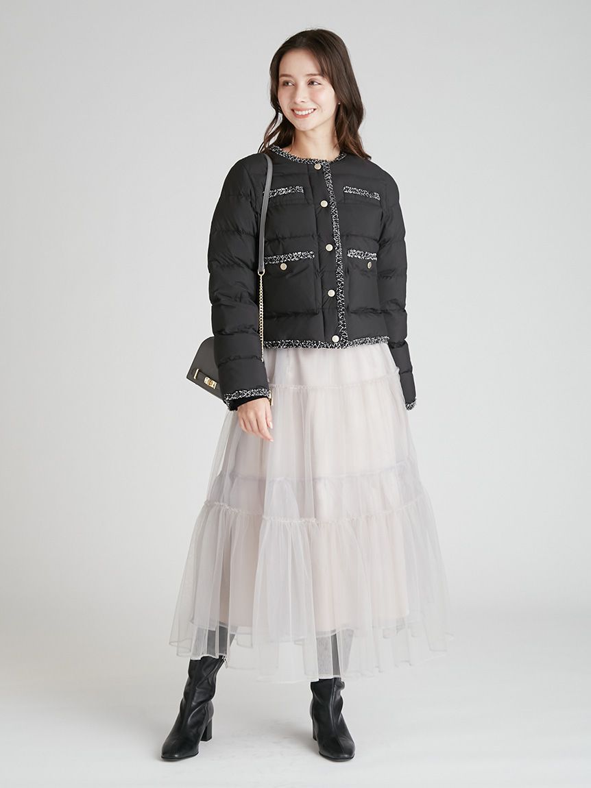 トリムデザインキルティングジャケット(ジャケット・ブルゾン)｜OUTER