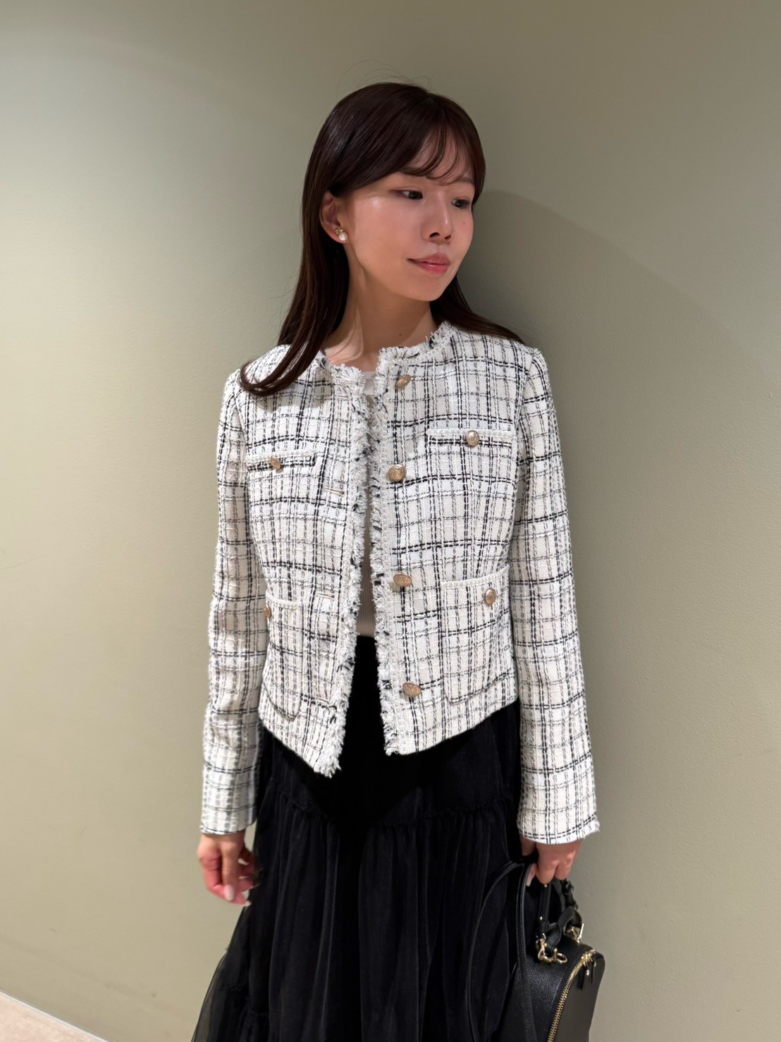 フリンジツイードジャケット(ジャケット・ブルゾン)｜OUTER