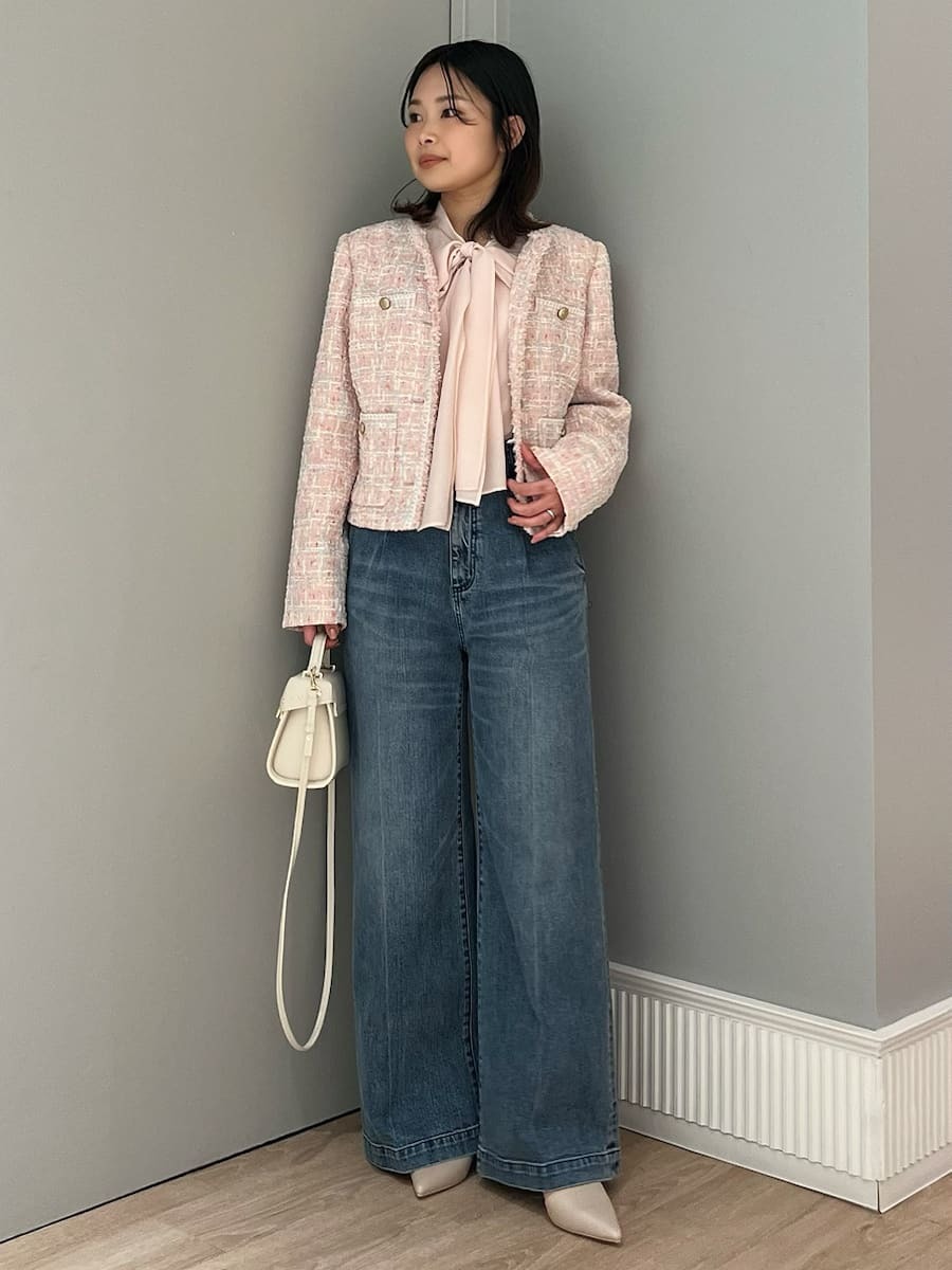 フリンジツイードジャケット(ジャケット・ブルゾン)｜OUTER（アウター