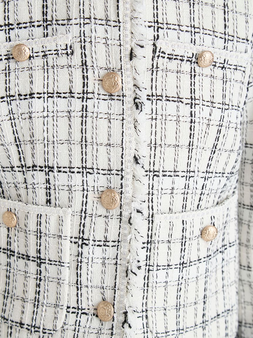 フリンジツイードジャケット(ジャケット・ブルゾン)｜OUTER（アウター