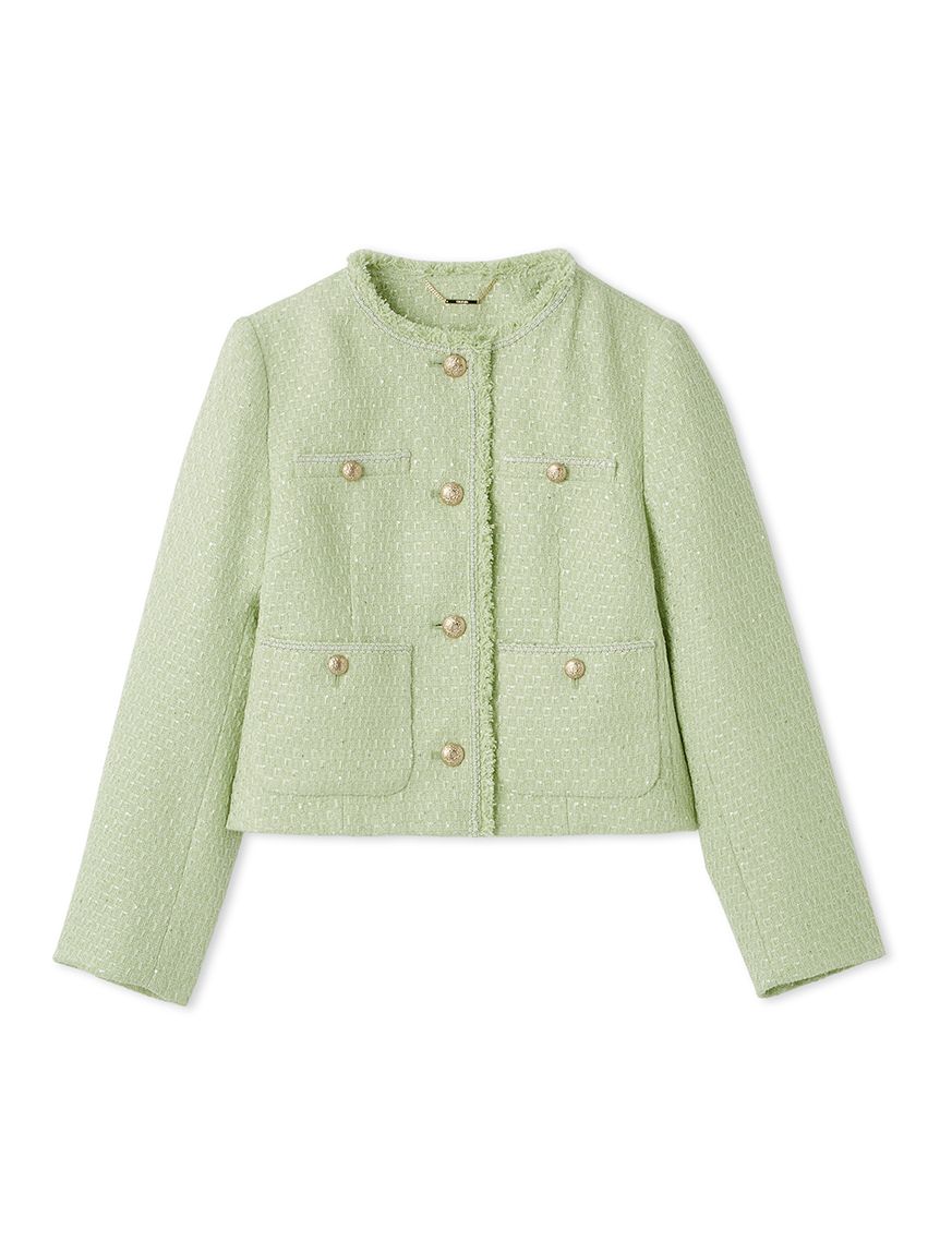 フリンジツイードジャケット(ジャケット・ブルゾン)｜OUTER