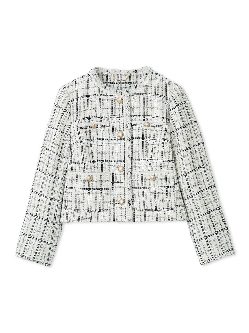 美品　ChristianDior ディオール　フリンジトリム ツイードジャケット 80's~90's “Christian Dior” Tweed Jacket USA製 ディオール ツィード