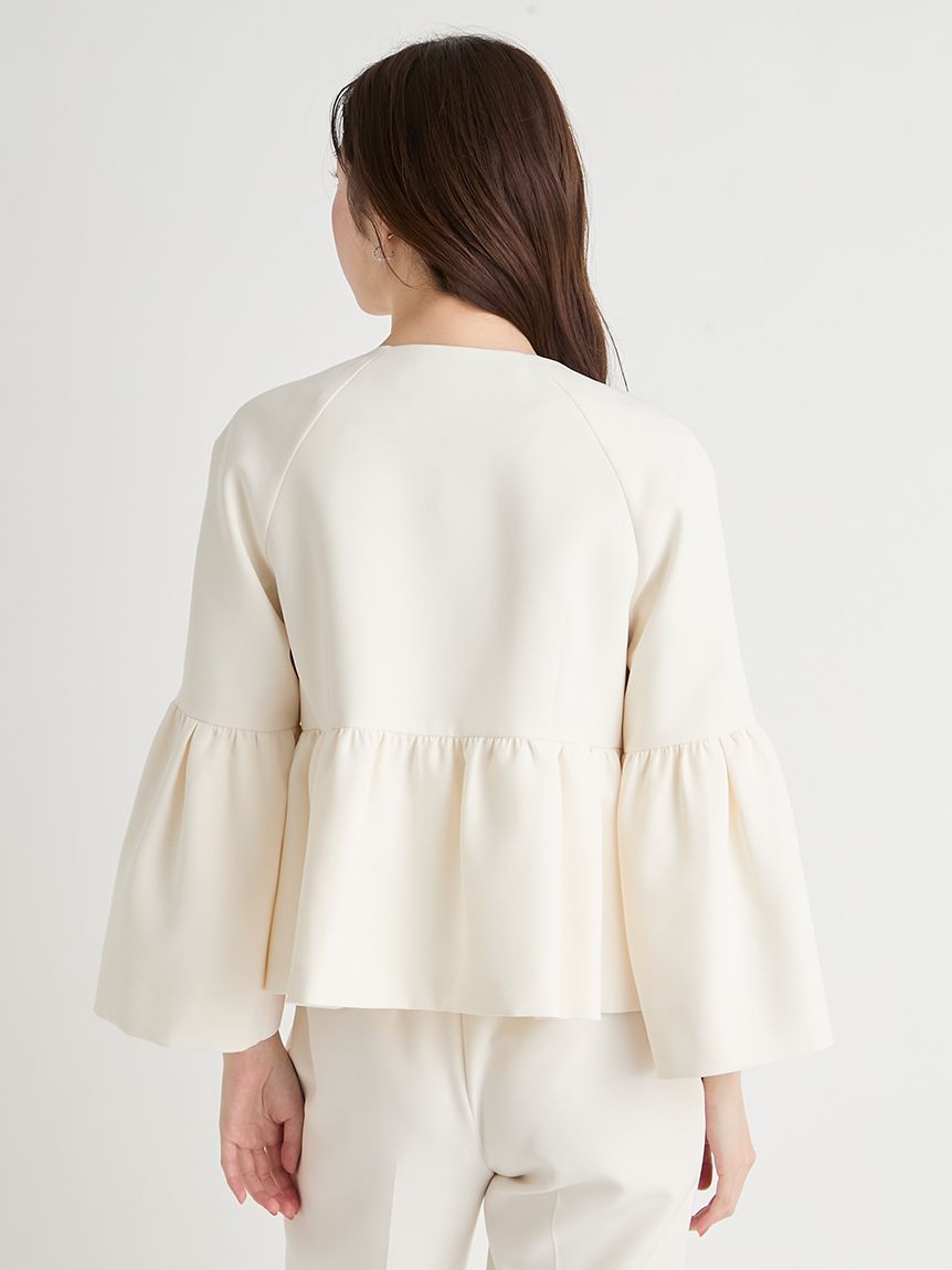 洗える】ベルスリーブペプラムジャケット(ジャケット・ブルゾン