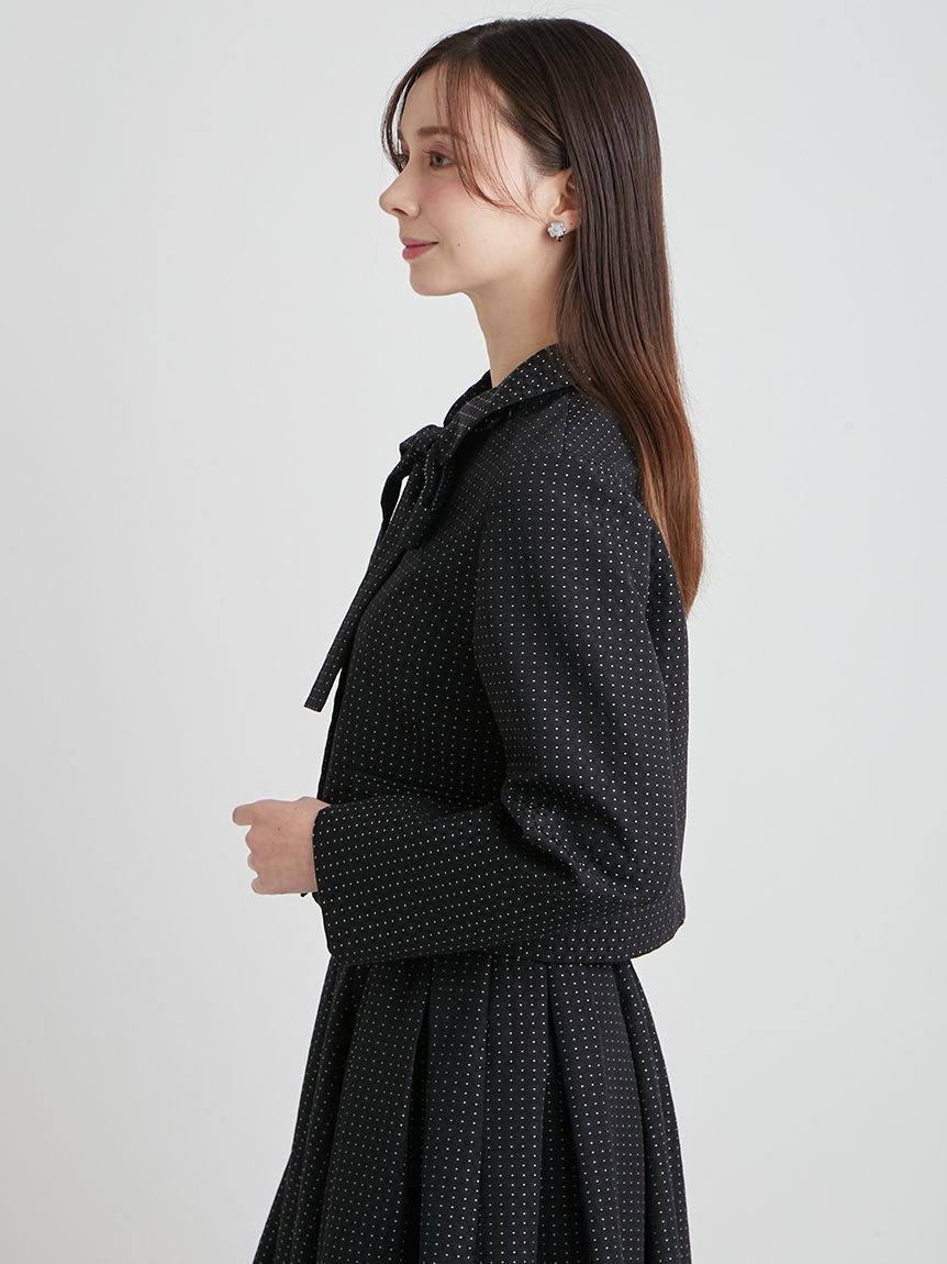 洗える】【セットアップ対応】バリエーションリボンショートジャケット