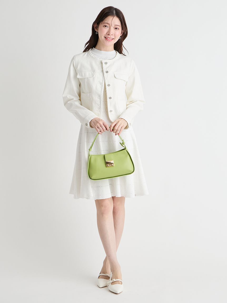 ノーカラーデニムジャケット(ジャケット・ブルゾン)｜OUTER（アウター