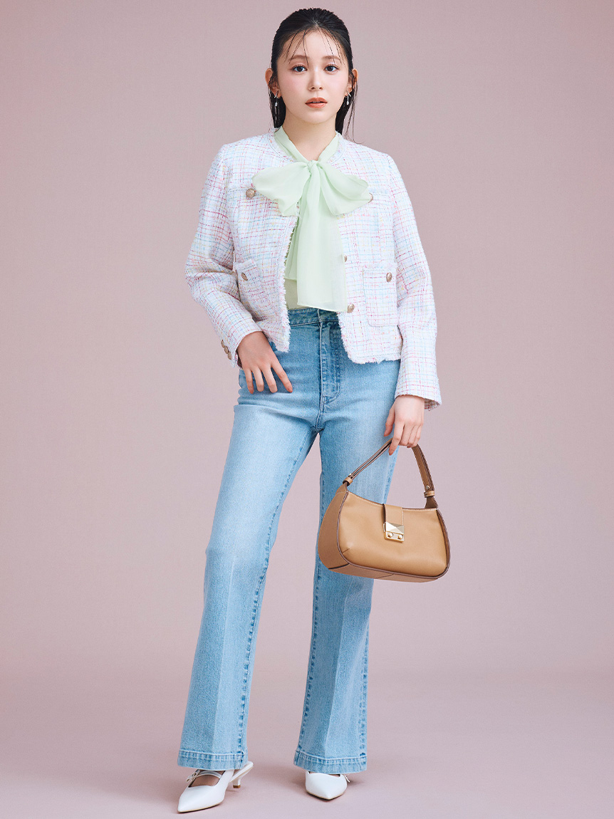 セットアップ対応】フリンジツイードジャケット(ジャケット・ブルゾン