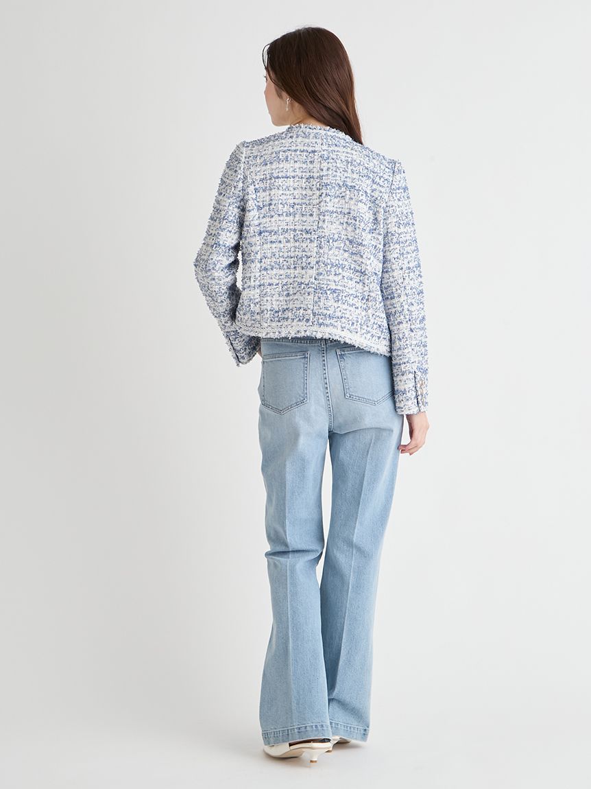 セットアップ対応】フリンジツイードジャケット(ジャケット・ブルゾン