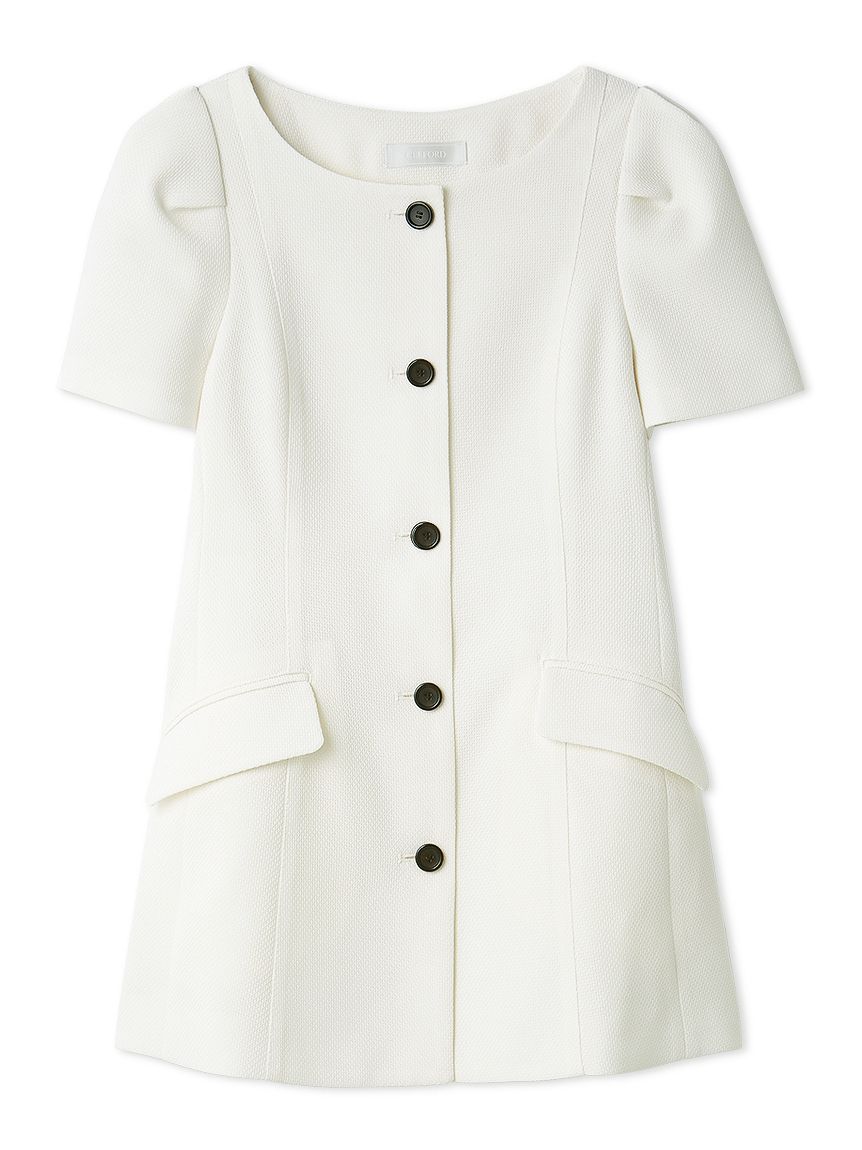 【最終値下】CELFORD からみ織ペプラムジャケット OWHT 38 M 新品 からみ織ペプラムジャケット(ジャケット・ブルゾン)｜OUTER（アウター