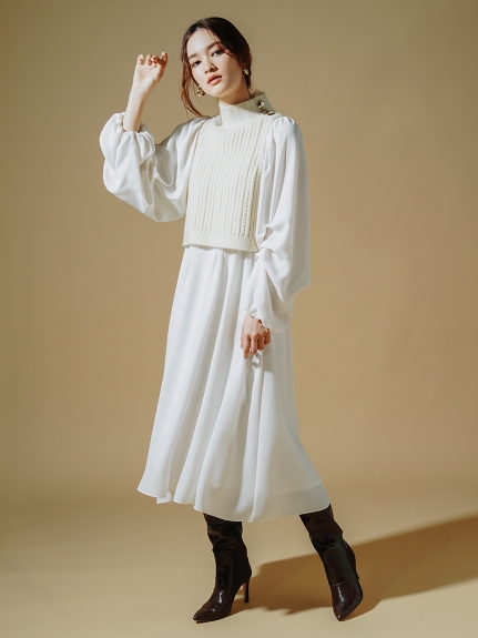 ニットベストレイヤードワンピース 布帛ワンピース Dress ドレス Celford セルフォード の通販サイト 公式