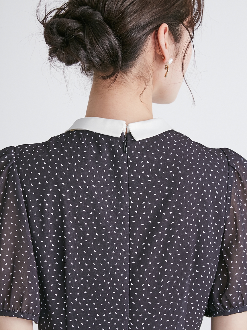 襟付きプリントワンピース 布帛ワンピース Dress ドレス Celford セルフォード の通販サイト 公式