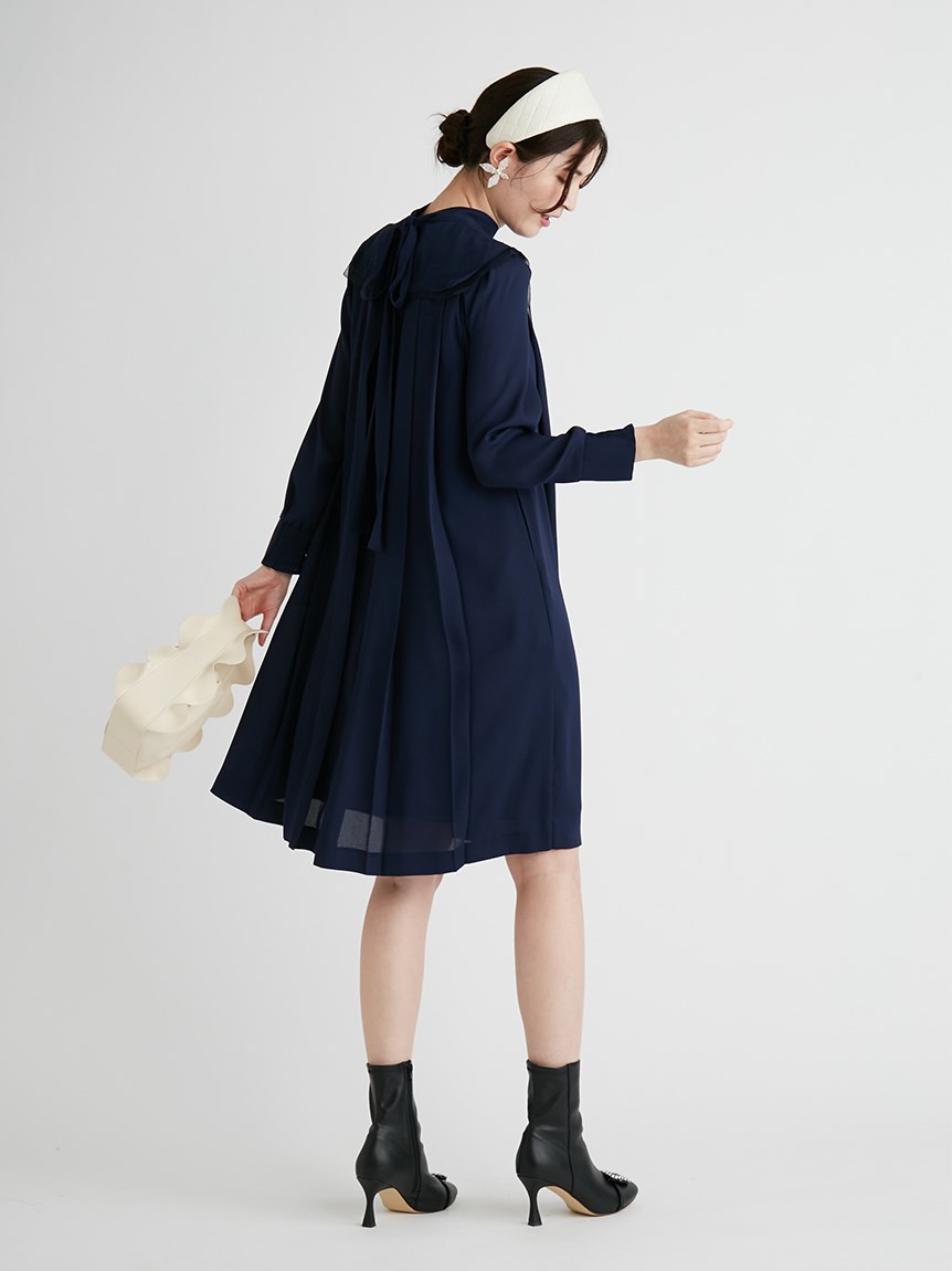 HANAE MORI×CELFORDコラボ】 ヨークデザインプリーツワンピース