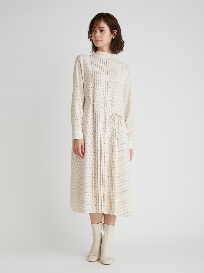 ボウタイＡラインプリーツワンピース(デイリーワンピース)｜DRESS 