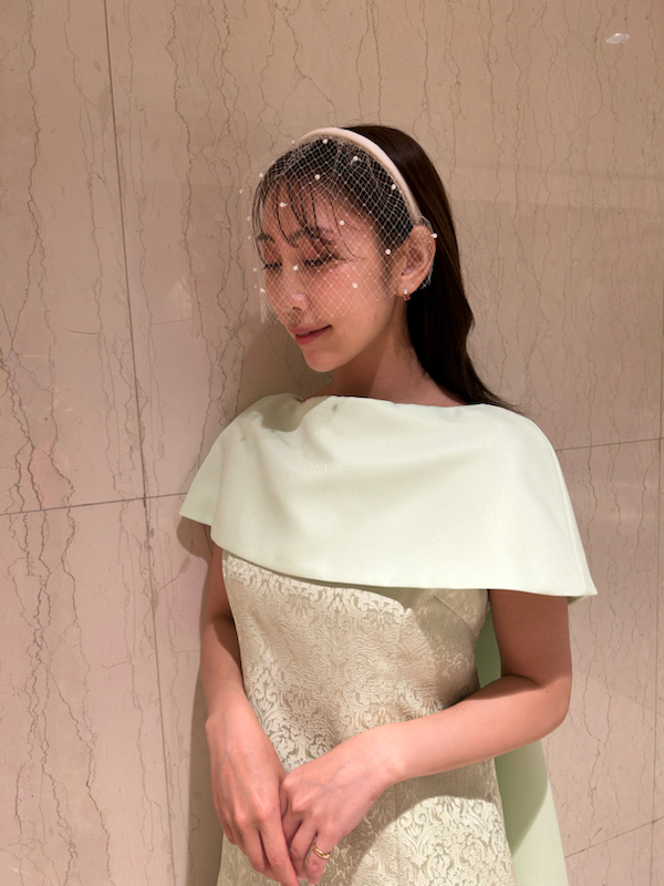 YUMI KATSURA for CELFORD】ジャガードケープドレス(オケージョン 