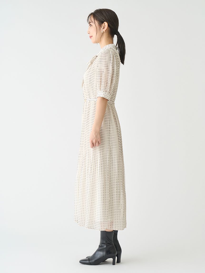 ベルト付シフォンプリーツワンピース(デイリーワンピース)｜DRESS ...