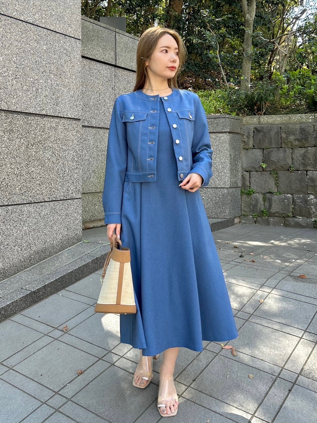 スカラカラーノースリーブワンピース(デイリーワンピース)｜DRESS